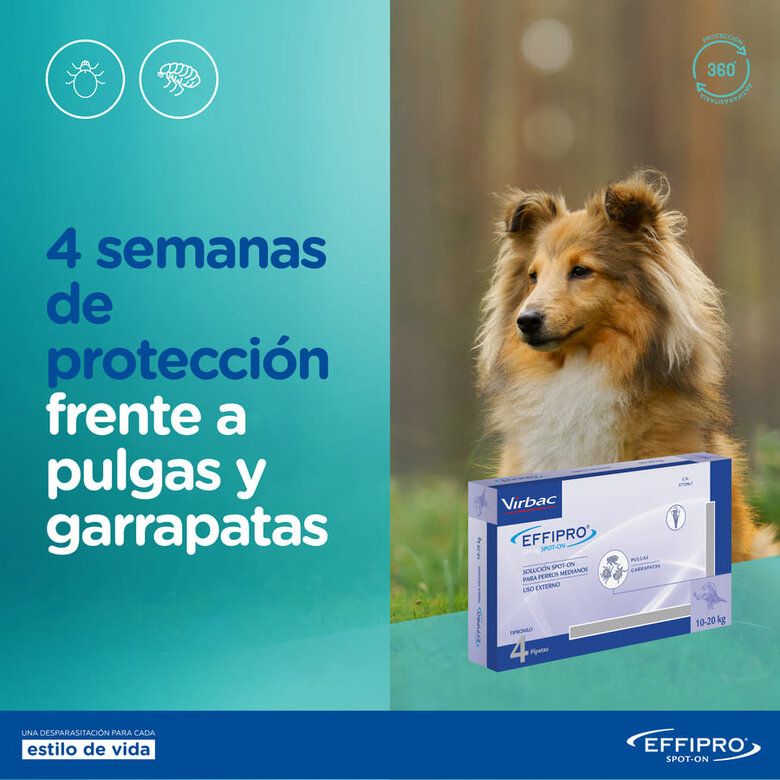 Effipro pipetas antiparásitos perros de 10-20 kg, , large image number null